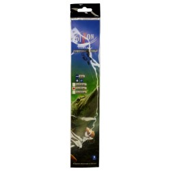 Повідець для лову риби, флюорокарбоновий, Dixxon, перетин 0,50мм, тест 12кг, 20см, 5шт/уп